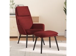 Relaxing Chair With Stool, Relaxing Chairs With Stools Vidaxl Vermelho Tecido