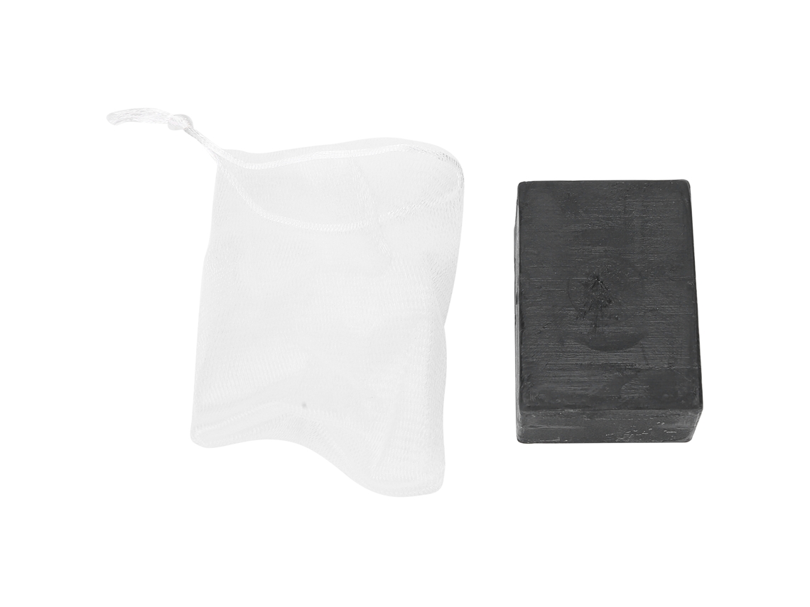 120g Sabonete De Limpeza Exfoliante Com Carvão De Bambu Preto Para Pele Suave E Radiante