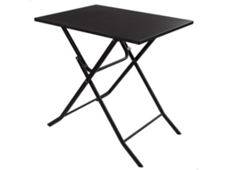 Mesa de Jardim AKTIVE (Preto - Aço - 70x50x70 cm)
