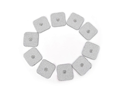 Lurelia Eletrodos Autoadesivos Tens 10 Unidades 4 X 4 X 0,2 Cm 1,6 X 1,6 X 0,1 Polegada Conector 3,5 Mm Reutilizáveis