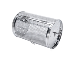 Gaiola de Grelhado Rolante Inox Lavável para Amendoins Café e Nozes | S/MARCA