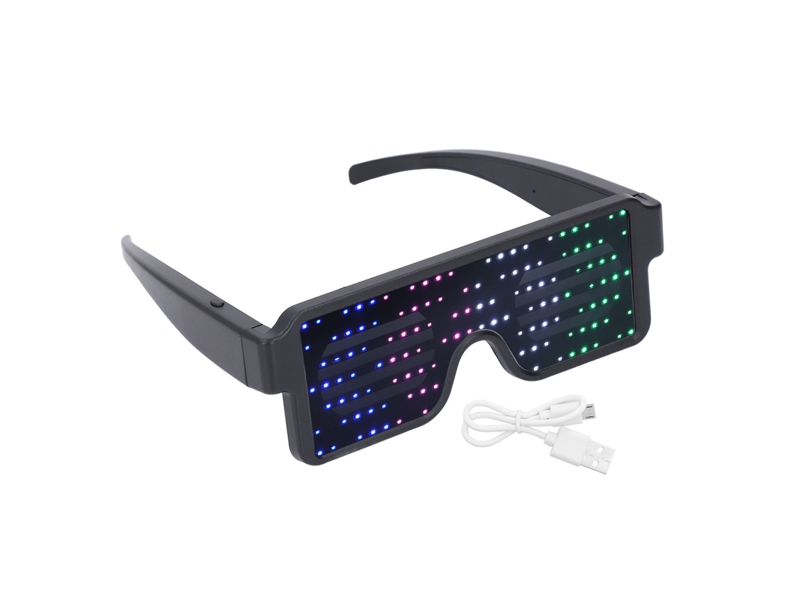 Óculos Led Luminosos 4 Cores Usb | S/MARCA