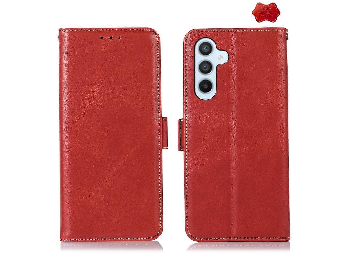 Capa Magnética Em Couro Com Textura Crazy Horse E Proteção Rfid Para Samsung Galaxy A55 5g