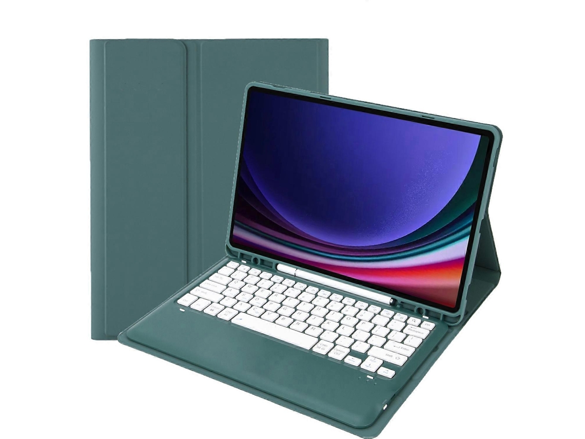 Capa De Couro Para Tablet Samsung Galaxy Tab S10+ A810b Com Teclado Bluetooth Destacável E Compartimento Para Caneta.