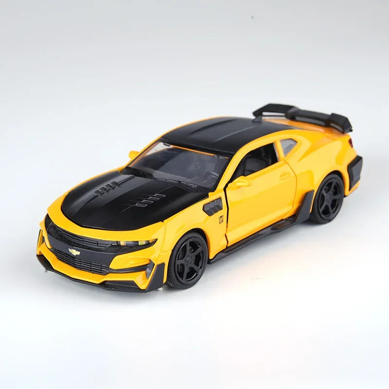 (amarelo) Miniatura De Carro Chevrolet Camaro Em Escala 1:32, Feita Em Liga De Zinco.