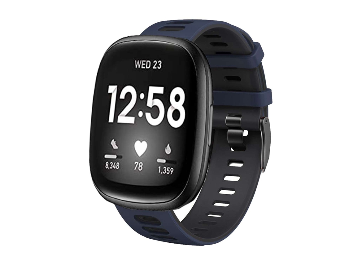 Bracelete Pioneer para Fitbit by Google Versa Azul Escuro e Preto