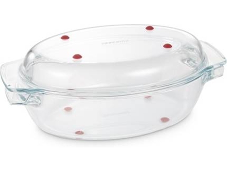 Assadeira oval com tampa   Grandchef vidro (35 x 21 cm)