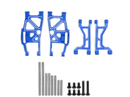 Braços De Suspensão Superior Inferior Dianteiro Traseiro Em Liga De Alumínio Para Carro Rc Traxxas 1/10 Maxx 2.0 Azul Escuro