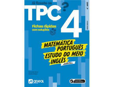 Livro Já Fizeste os TPC? 4 - 4.º Ano Português | Estudo do Meio | Matemática | Inglês de Fernanda Neves, Sandra Gaspar ( Português )