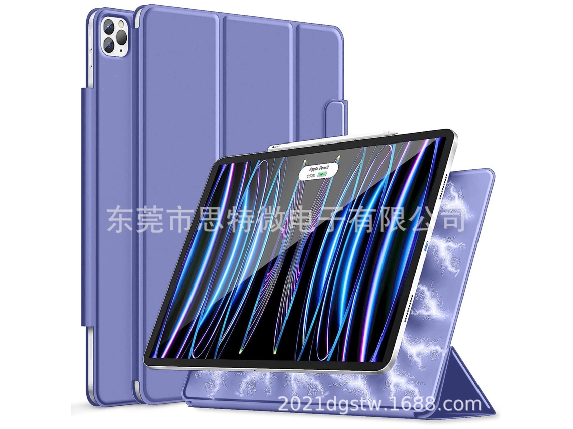 Capa Magnética Dupla Face Para Ipad Pro De 12,9" (3/4/5/6 Geração) Na Cor Lavanda