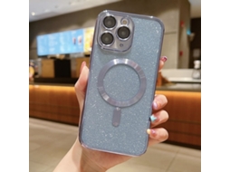 Capa De Tpu Para Iphone 11 Pro Max - Glitter - Acabamento Eletroplástico - Magsafe
