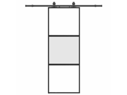 Sliding Door, Sliding Doors Vidaxl Preto Vidro (76 X 205 Cm (trilho Deslizante De 183 Cm))