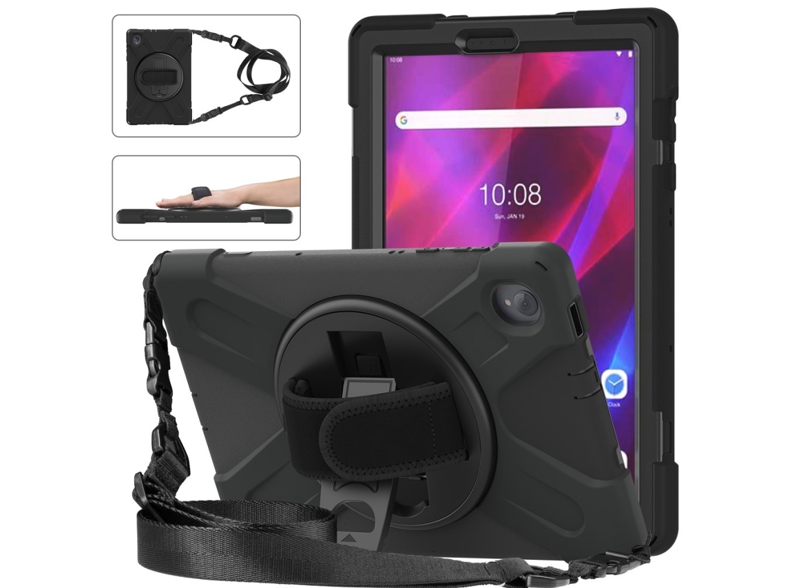 Elysve Capa Protetora Para Lenovo Tab K10/m10 Plus, Silicone E Tpu, Cor Preta
