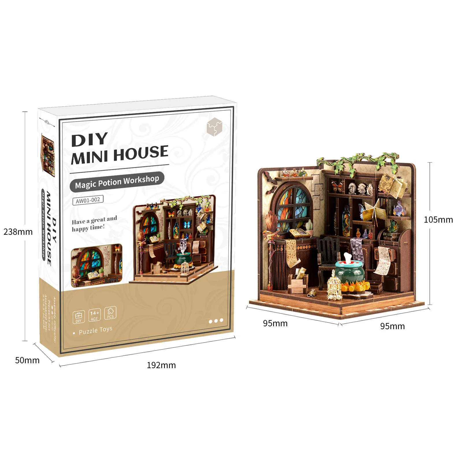 Quebra-cabeça 3d De Madeira - Modelo Em Miniatura Da Casa Do Alchemy Master Studio