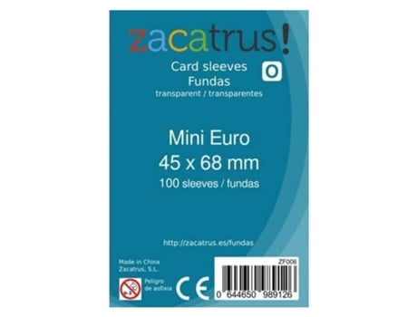 Fundas Zacatrus Mini Euro 45x68 Mm De 55 Unidades Tranjisvolumen