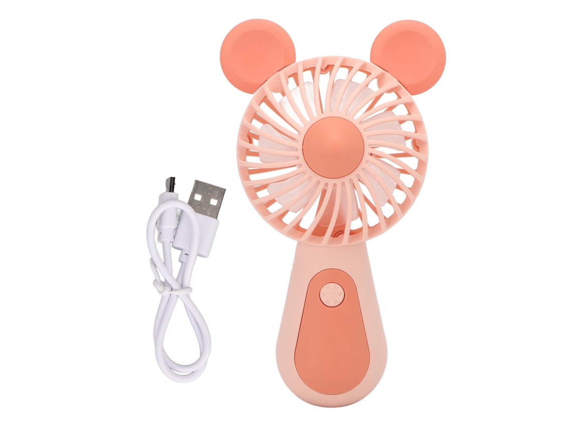 Ventilador Portátil Com Ajuste De Dois Níveis, Ergonômico, Econômico, Em Formato De Rato, Rosa
