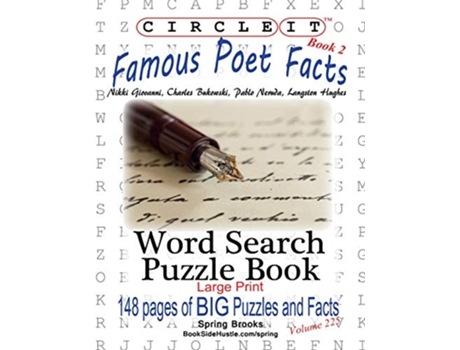 Livro Circle It Famous Poet Facts Book 2 Word Search Puzzle Book de Lowry Global Media LLC Spring Brooks Mark Schumacher (Inglês)