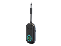 Transmissor e receptor Bluetooth 5.3, adaptador auxiliar sem fio de emparelhamento duplo, compatível com Chronus Bluetooth (preto)