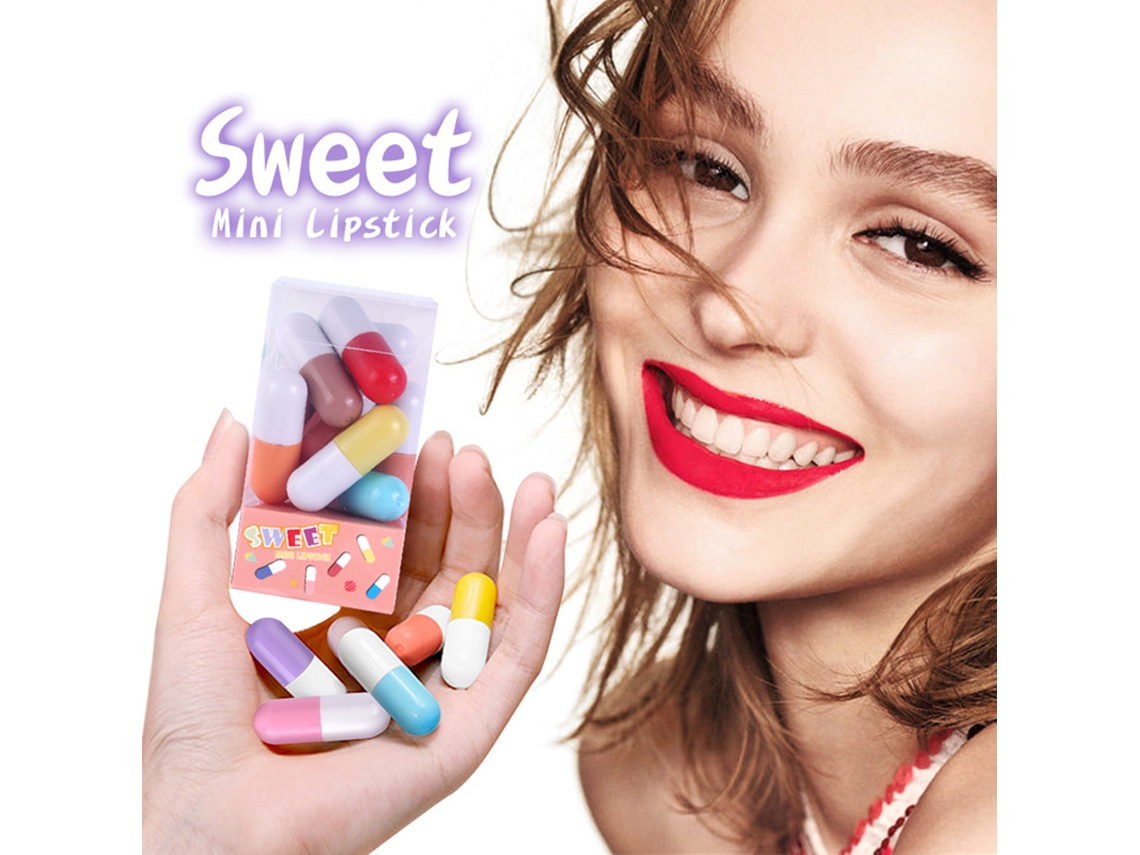 Conjunto De 12 Mini Lápices Labiales Cápsula De Cores Para Maquiagem De Lábios