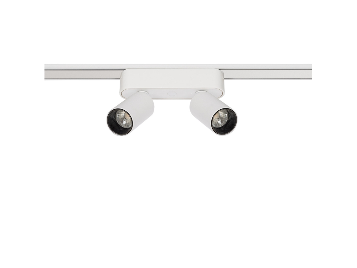 Foco Carril Duplo Led Magnético Monofásico 25Mm Super Slim 10W 48V Cri90 Branco Ugr16