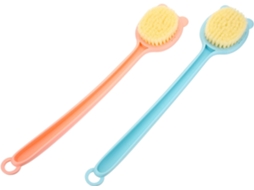 Conjunto De 2 Escovas Banho Lifkome Com Cabo Longo, Macias E Ergonômicas Para Massagem Limpeza Das Costas, Confortáveis