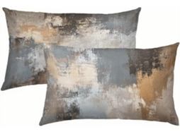 Conjunto De 2 Capas De Almofada Retrô 60x80 Em Linho Cinza, Luxuosas E Refrescantes (s6-394).