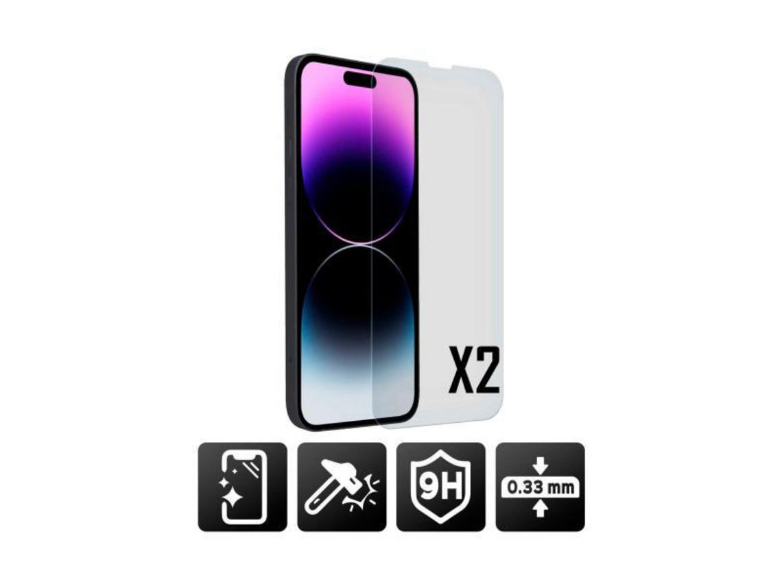 AKASHI Protector de pantalla (x2) / Apple iPhone 15 Pro Max 