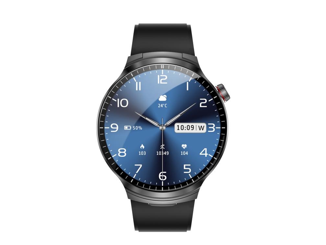 (preto) Smartwatch 2 Em 1 Com Tela Redonda De 1,85 Polegadas E Tecnologia Bluetooth.