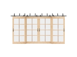Vidaxl Kit De Ferragens Para Porta Deslizante 427 Cm Aço Preto