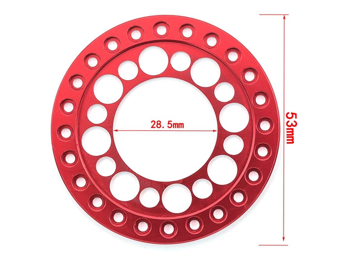 Anel De Substituição De Aro De Roda Rc Beadlock 4pcs Compatível Com Carro Rc 1/10 Trx4 Scx10 90046 90047 Rodas 1.9in