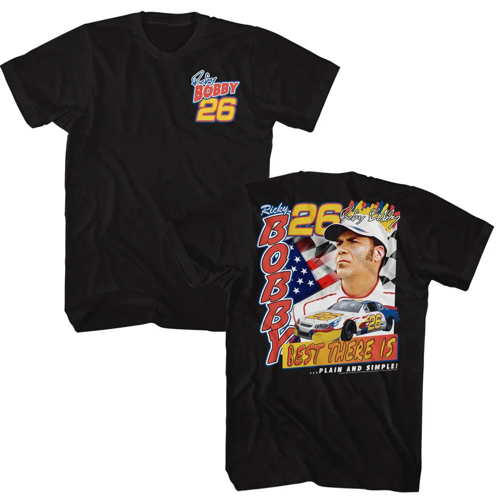 Unisex Adult T-shirt Rockinstone Talladega Nights Movie Best There Is Black Sizel