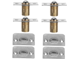 Conjunto De 4-fechos Bola Ajustáveis Em Aço Inoxidável Porta Guarda Roupa Com Placa Batente E Fecho Silencioso