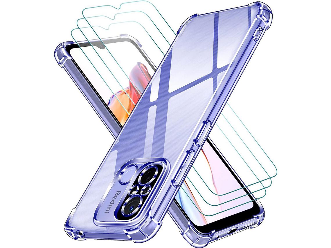 Kit Capa para Xiaomi Redmi 12C/11A HONGWE. Transparente