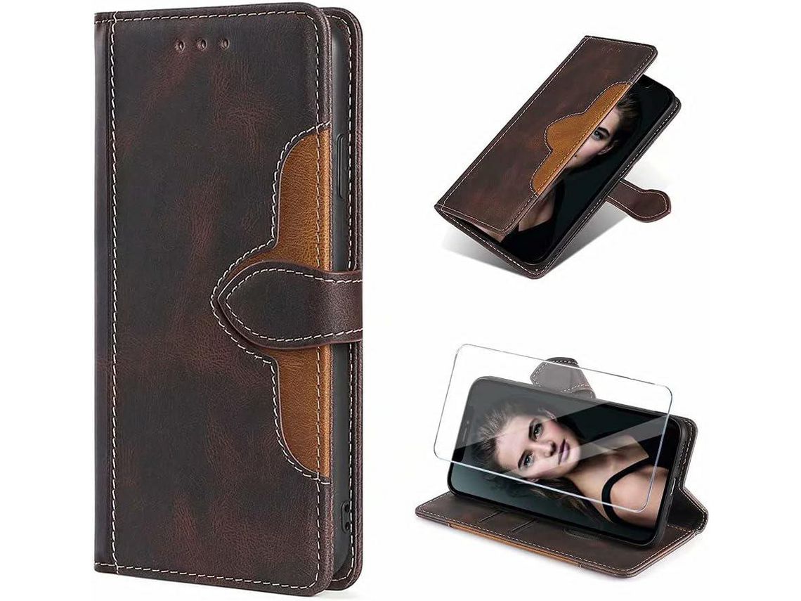 Kit Capa para Xiaomi Redmi Note9S/Note 9 Pro HONGWE. Castanha