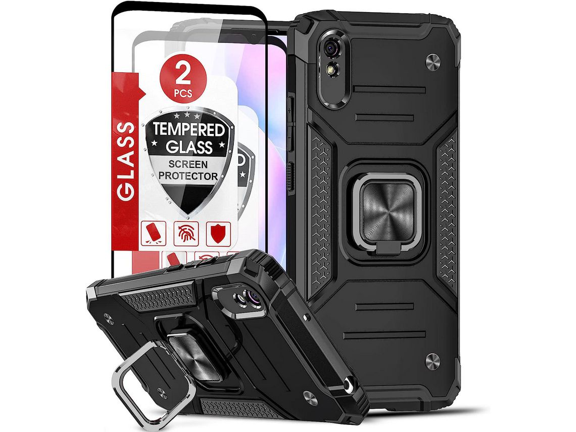 Kit Capa para Xiaomi Redmi 9A/9At HONGWE. Preto