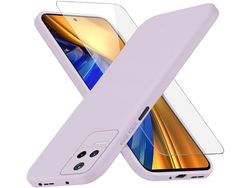 Kit Capa para Xiaomi Poco F4 5G HONGWE. Luz Roxa