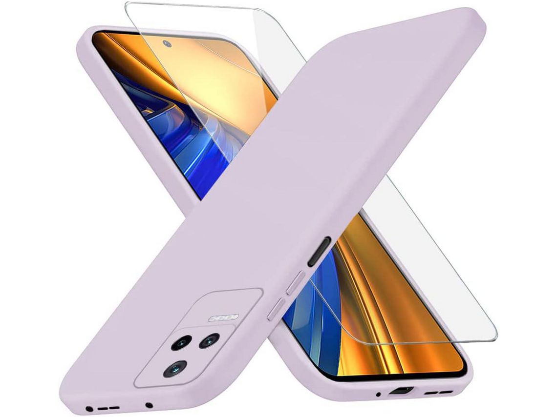 Kit Capa para Xiaomi Poco F4 5G HONGWE. Luz Roxa