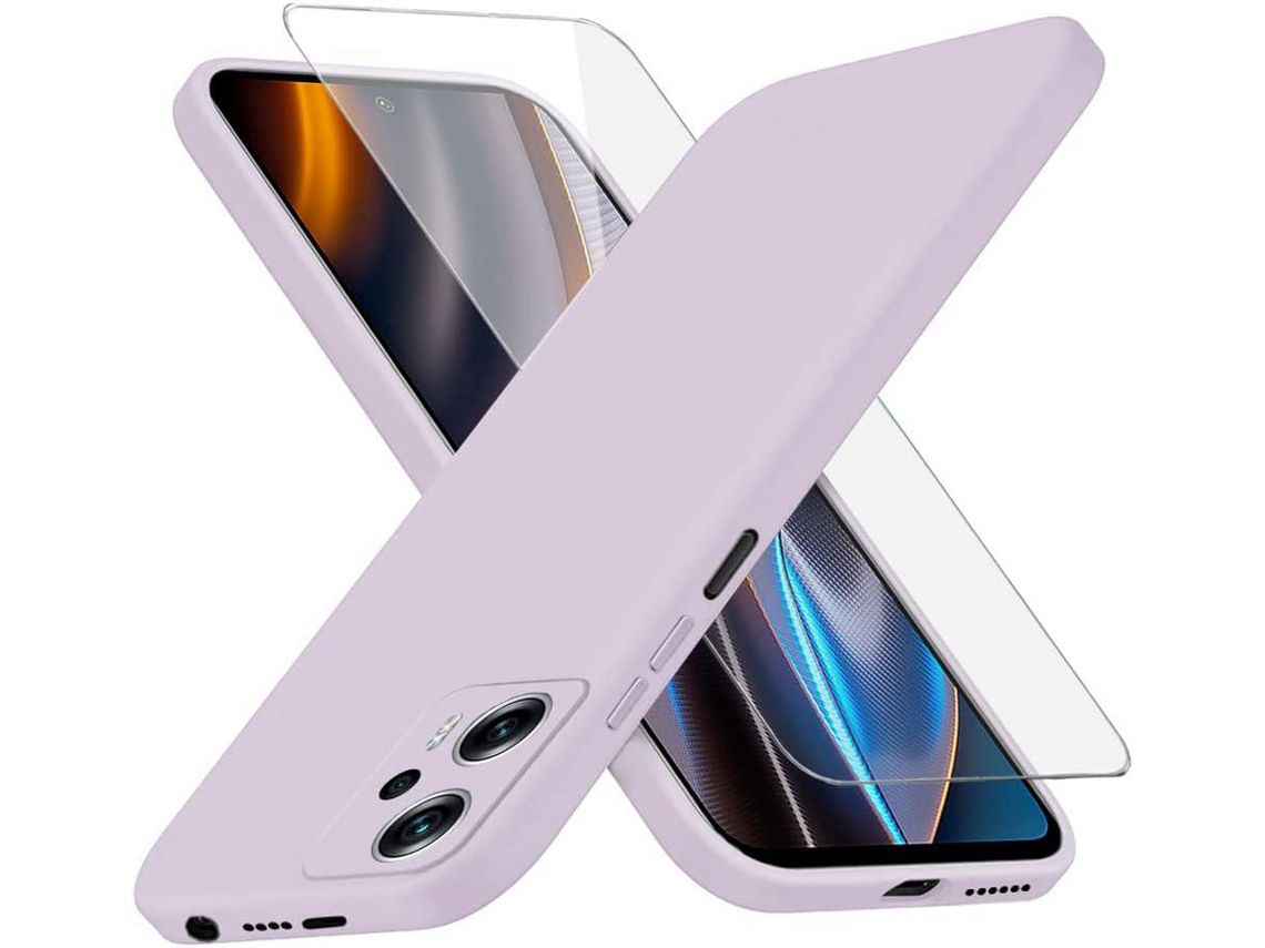Kit Capa para Xiaomi Poco X4 Gt 5G HONGWE. Luz Roxa