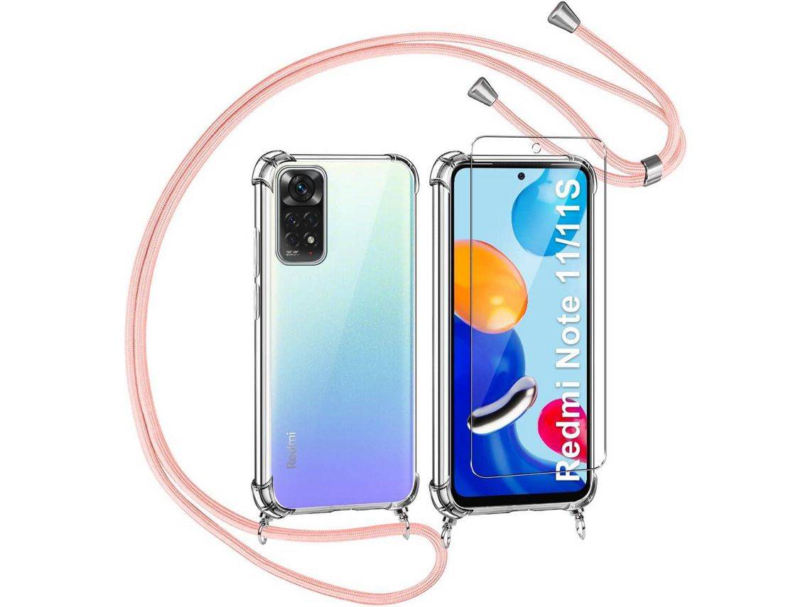 Kit Capa para Xiaomi Redmi Note 11/11S HONGWE. Rosa Ouro