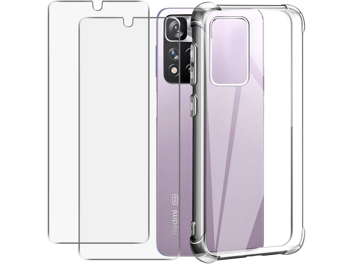 Kit Capa para Xiaomi Redmi Note 11 Pro HONGWE Transparente