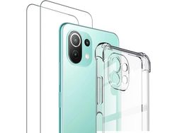 Kit Capa para Xiaomi Mi 11 Lite 4G/5G HONGWE Transparente