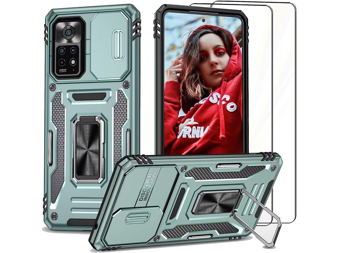 Kit Capa para Xiaomi Redmi Note 11 Pro 4G/5G HONGWE. Verde