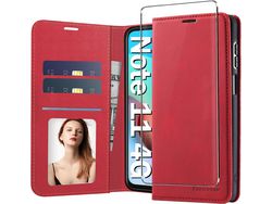 Kit Capa para Xiaomi Redmi Note 11 4G HONGWE. Vermelho