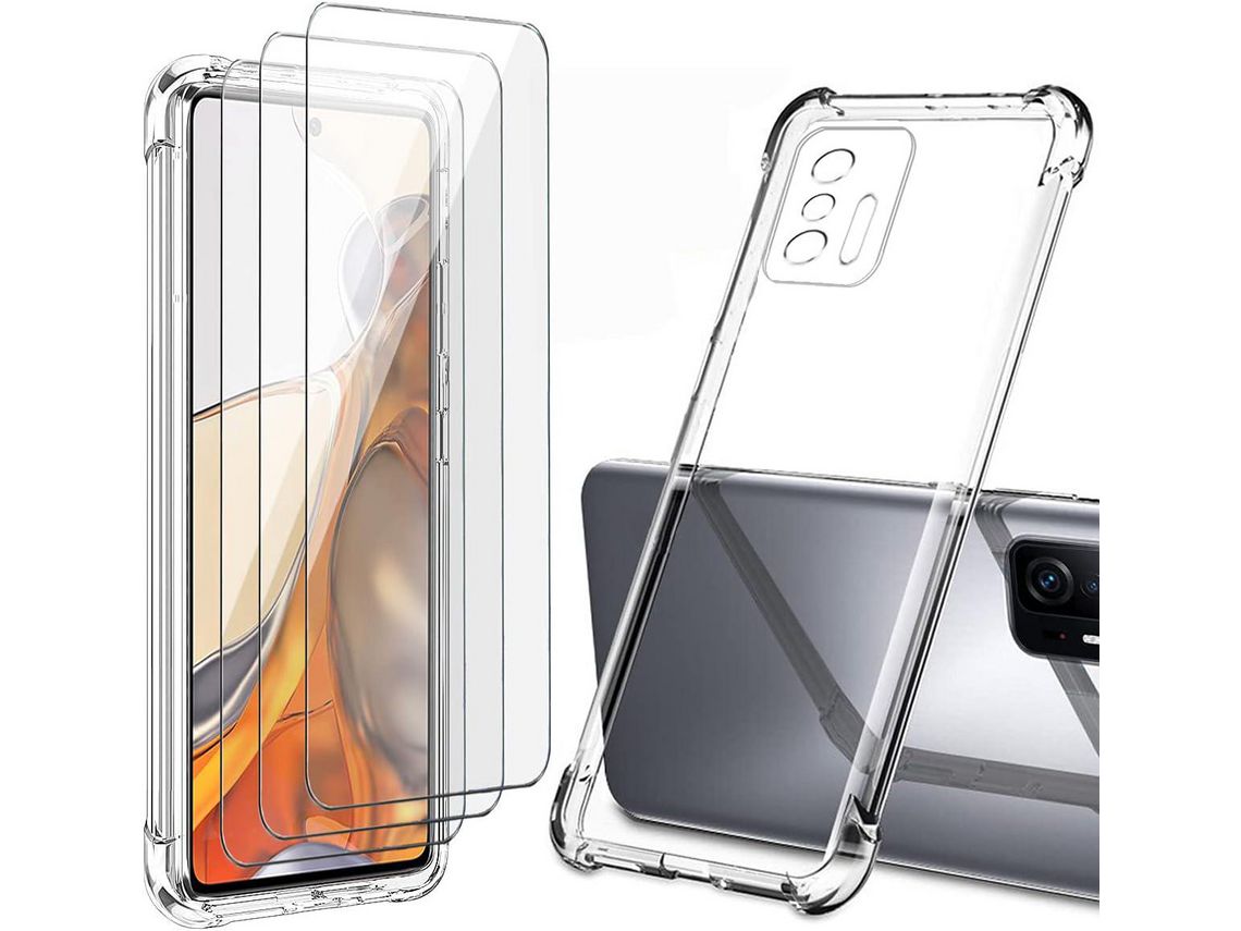 Kit Capa para Xiaomi 11T 5G/11T Pro 5G HONGWE. Transparente