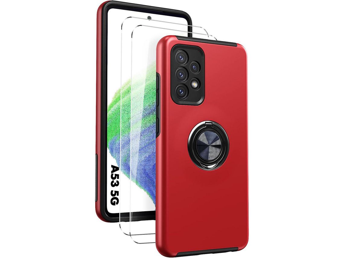 Kit Capa para Samsung Galaxy A53 5G HONGWE Vermelho