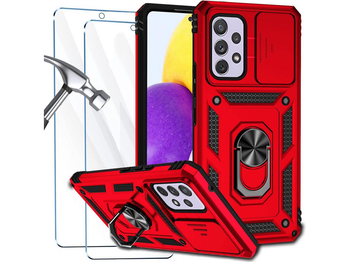 Kit Capa para Samsung Galaxy A53 5G HONGWE Vermelho