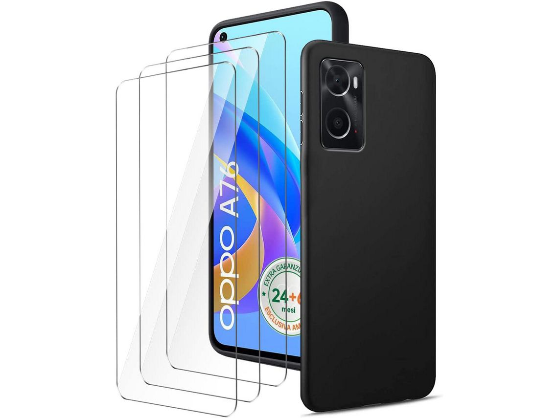 Kit Capa para Oppo A76 HONGWE Preto