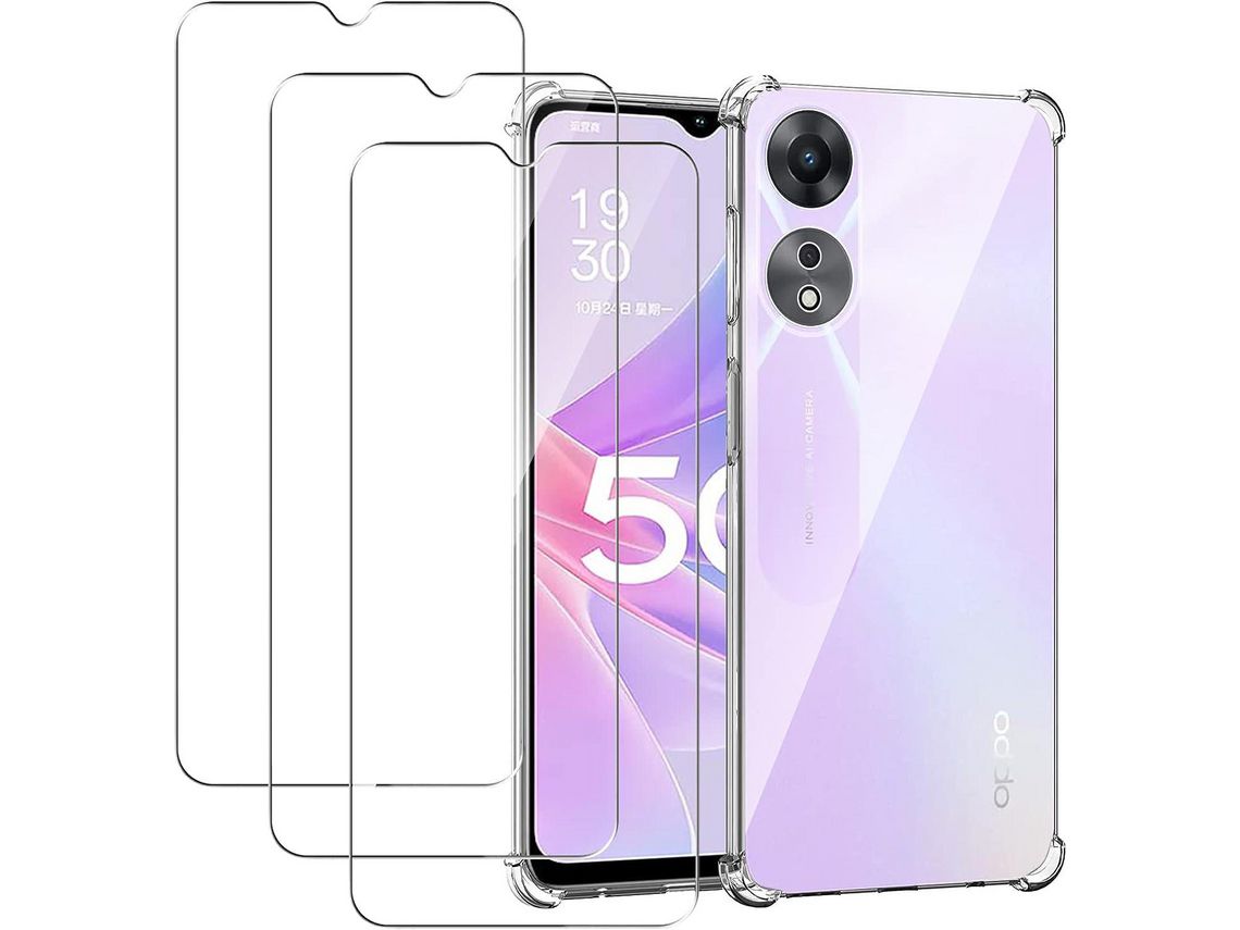 Kit Capa para Oppo A78 5G HONGWE Transparente