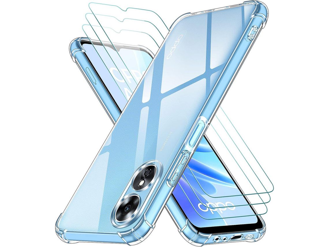 Kit Capa para Oppo A17 HONGWE Transparente