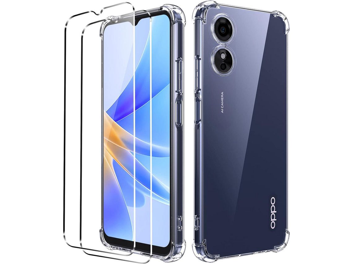 Kit Capa para Oppo A17 HONGWE Transparente